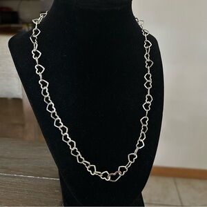 Linked Hearts Collier Necklace .925 Silver